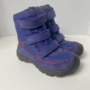 Keen Kids Youth Unisex Trezzo WP Snow Winter Boots Orient Blue/Cerise Size US 12